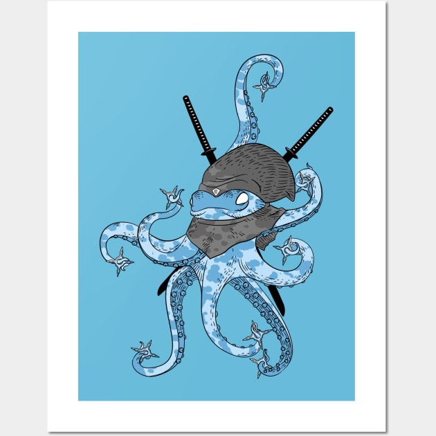 Octo Ninja Wall Art by Made With Awesome